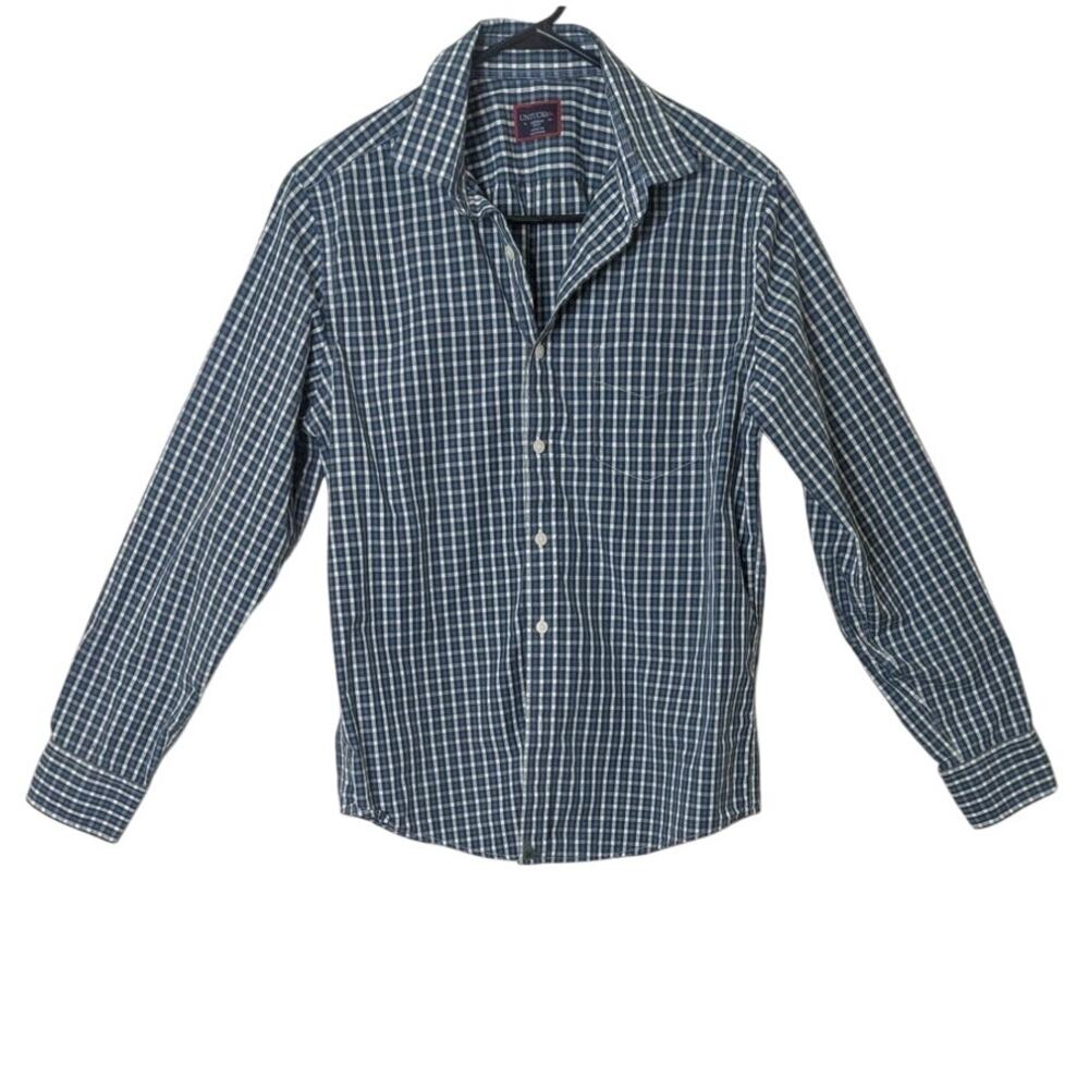 2 Mens Untuckit long sleeve plaid shirts button up slim fit size Medium